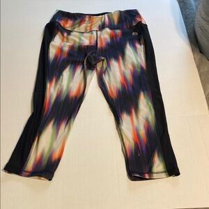 Dynamic Orange and Blue Athletic Leggings